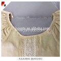 Classic style ruffle dress linen&cotton for school girls